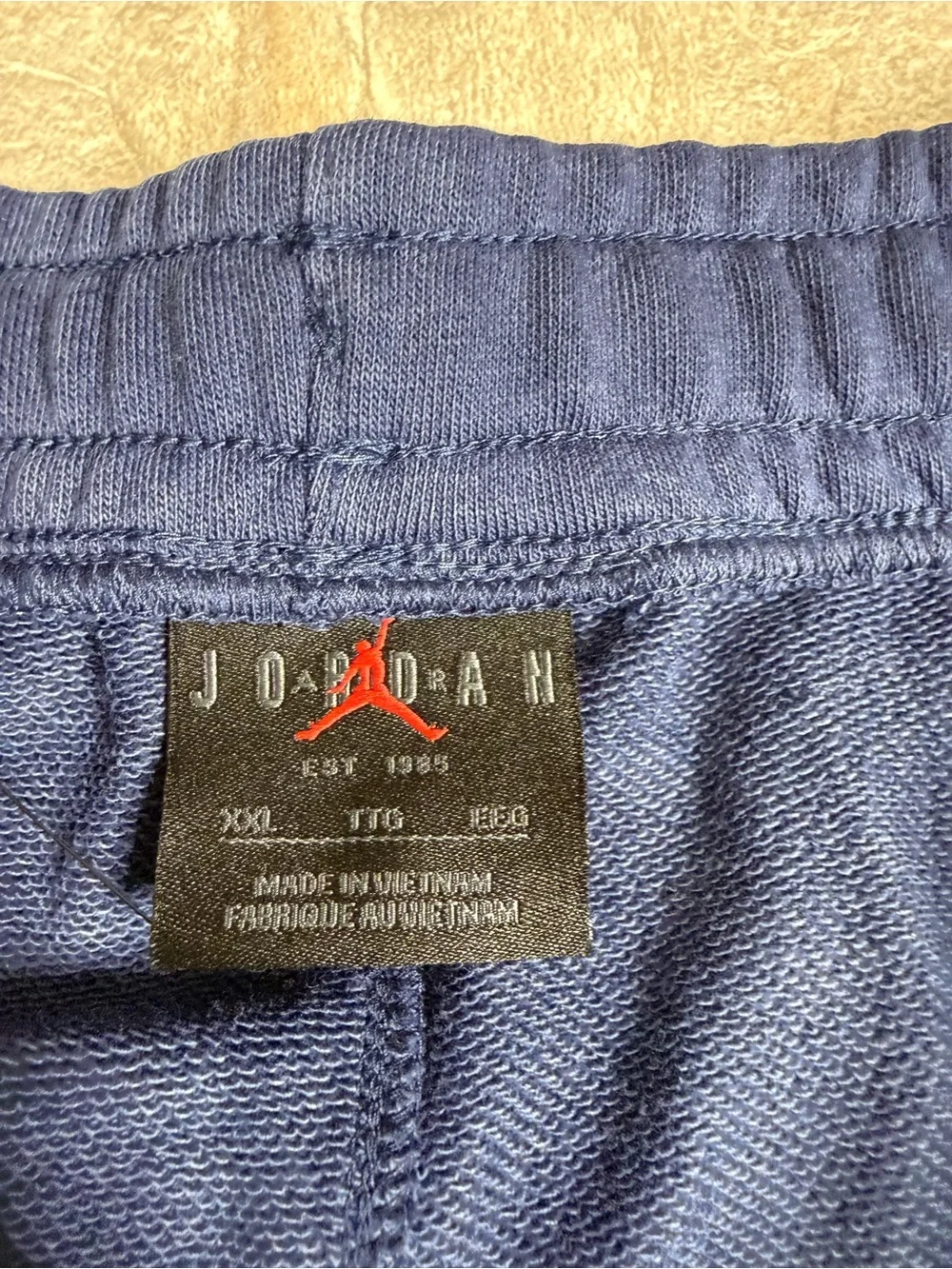 Air Jordan MVP Loopback Fleece Shorts Mens Size Large Blue IB7272-410 NWT